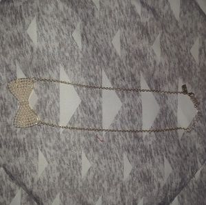 Bow statement necklace